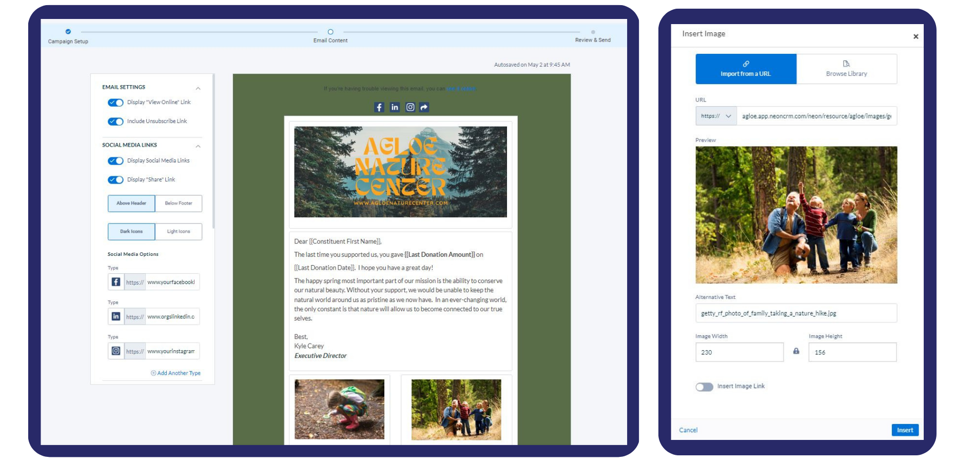 screenshot of Neon CRM
